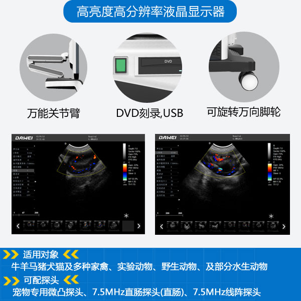 F5-VET推車式獸用B超機